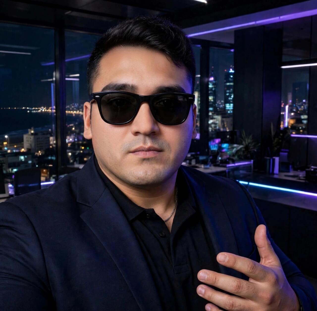 Axel - Founder AXSIS con lentes sol